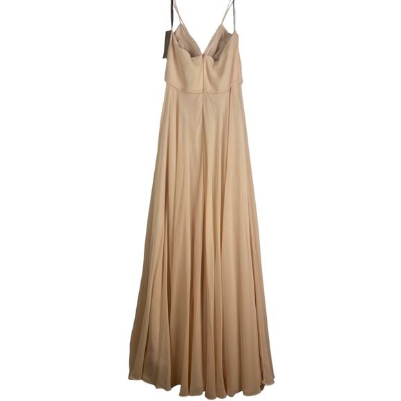 New Jenny Yoo Inesse Bridesmaid Dress Chiffon Soft Blush Romantic Womens Size 4 - Picture 6 of 11